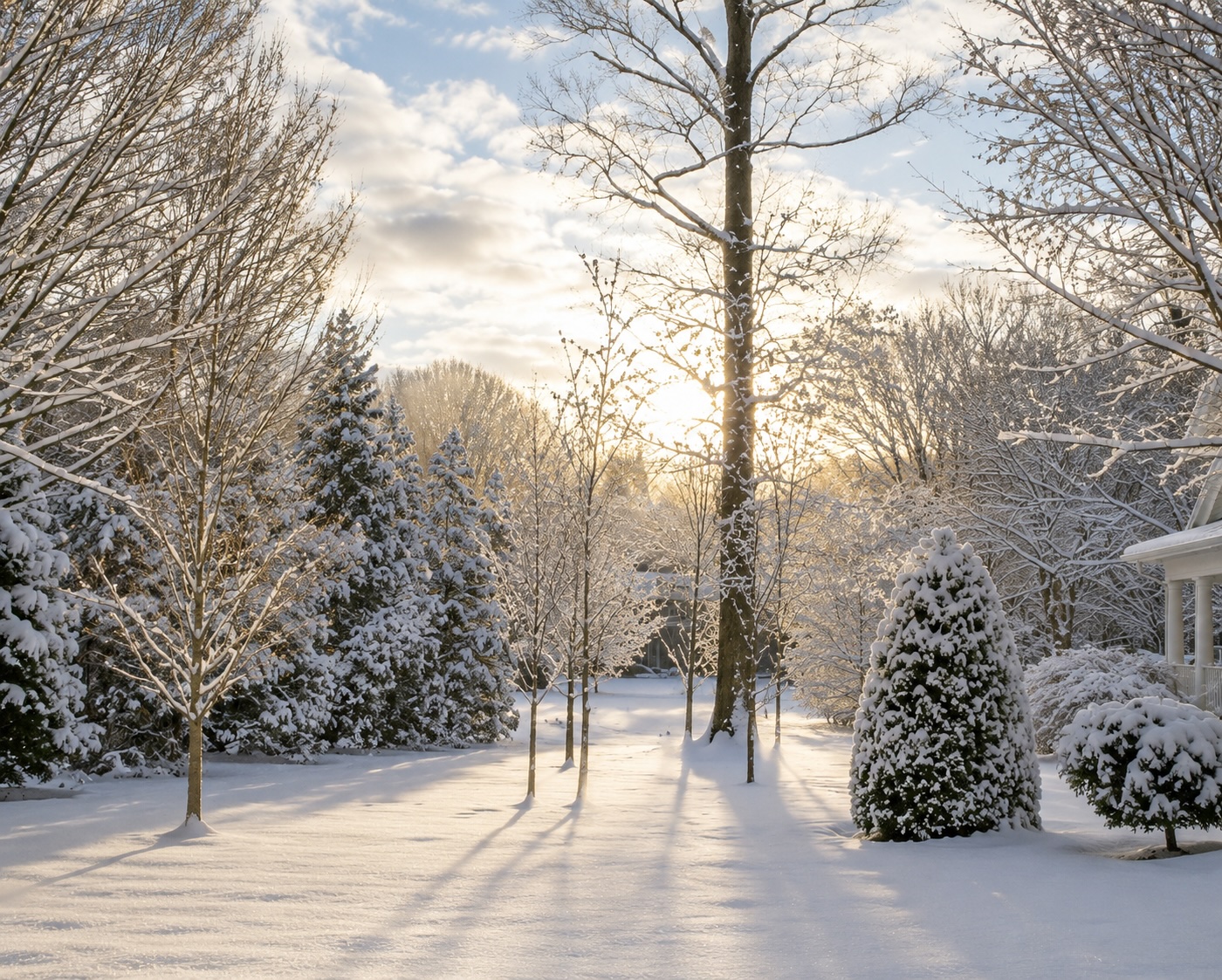 Oak Park in winter