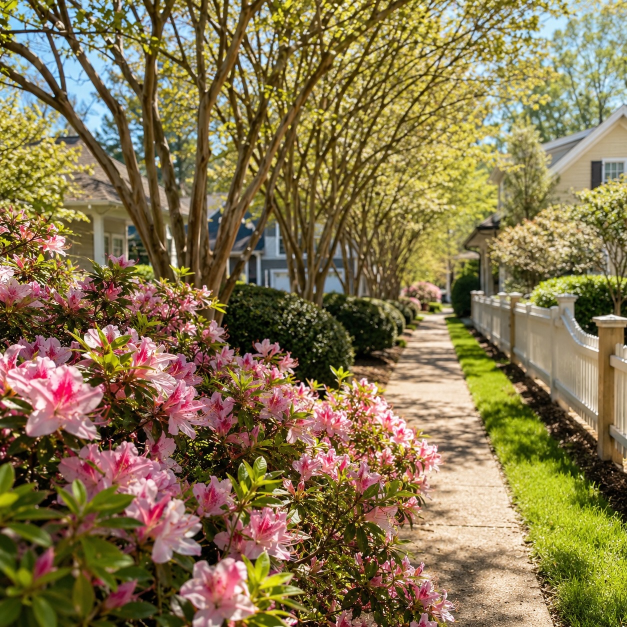 Tree-lined sidewalk